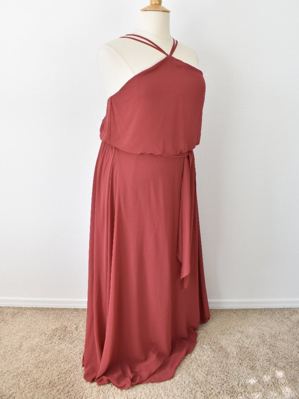 Nouvelle CAYENNE N375 Chiffon Belted Y-Neck Dress NEW - XXL - Picture 9 of 11